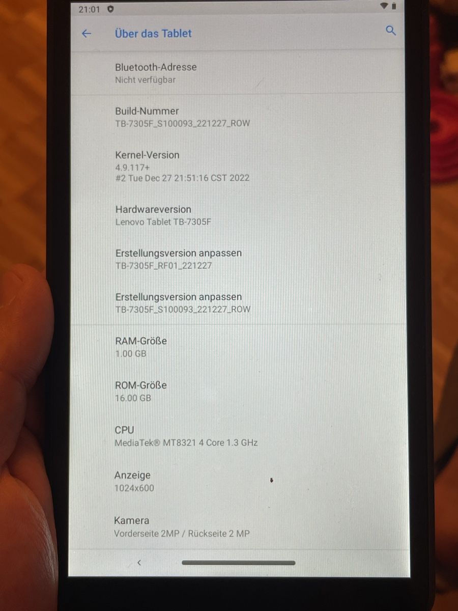 Lenovo Tablet PC: Lenovo TB-7305F 16GB – Usato da Wädenswil venduto da dai_2bcv 4