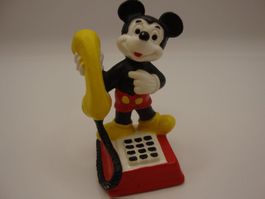 MICKY MIT TELEFON 1977 BULLY 6CM DISNEY HANDPAINTED