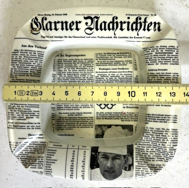 Cendriers: Aschenbecher Glarner Nachrichten Mo, 19.Feb 1968 – D'occasion à Zürich par gigimai67 2