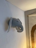 Wanddekoration Kuscheltierkopf Filz Elefant