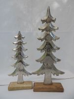 2 StückTannenbaum Metall Holz