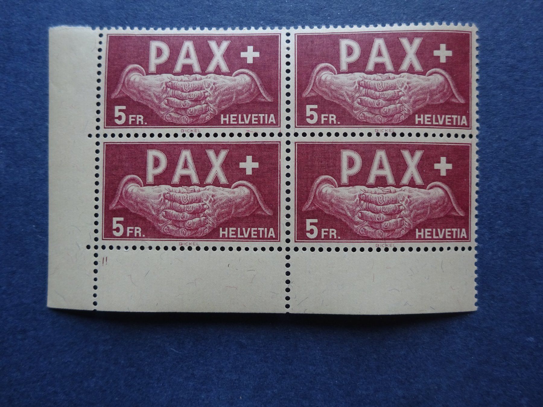 Tutti i francobolli: 1945 PAX Z-Nr. 273 im 4er Block postfrisch** – Usato da Appenzell-Steinegg venduto da adi1975 1