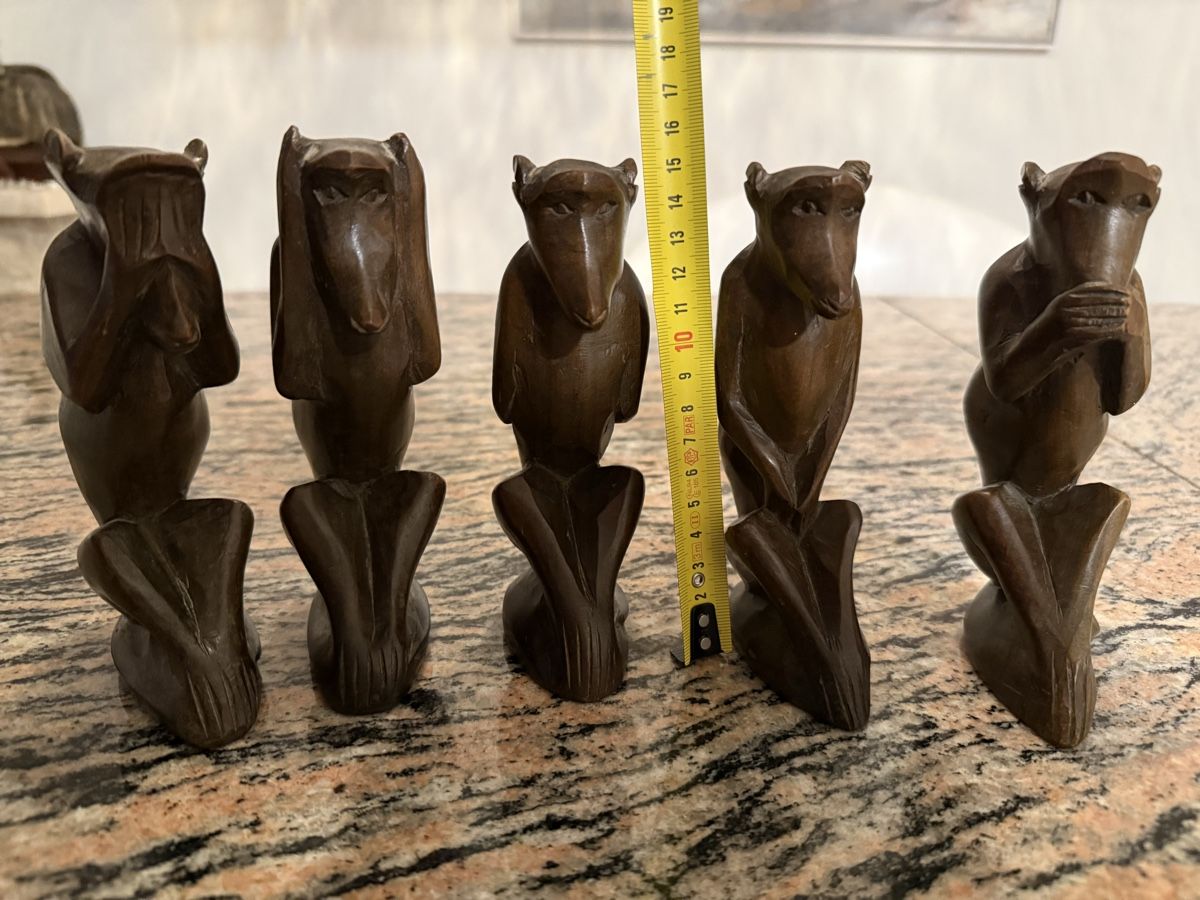 Skulpturen & Statuen: 5 Affen – Gebraucht aus Luzern von chevy7779 3
