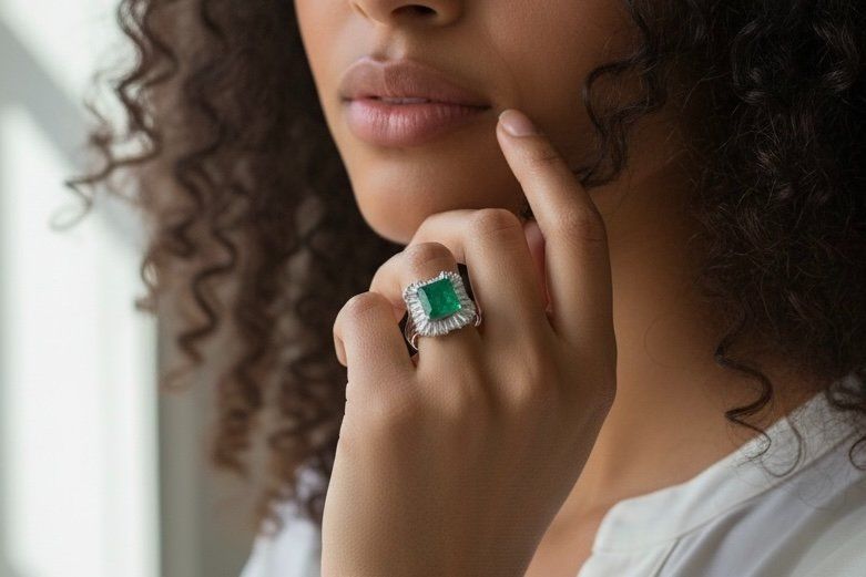 Anelli: Smaragd - Diamant - Ring, Georg Fliss, Adligenswil – Usato da Zuzwil SG venduto da artimmo 1