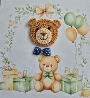 1 Stück Teddybär Bär gehäkelt crochet orsetto uncinetto 823