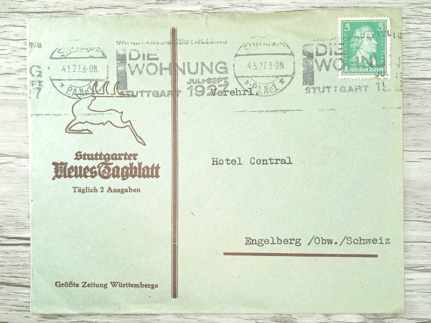 Tutti i francobolli: TR97 Enveloppe + Timbre Allemagne 1927 – Usato da Cousset venduto da Patrick_Collections
