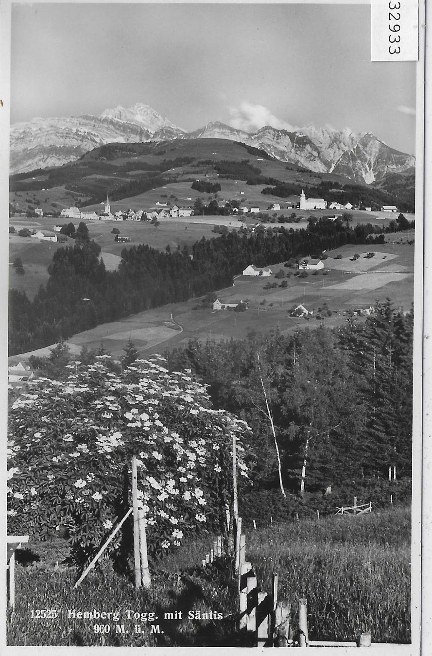 Cartoline postali: Hemberg mit Säntis um Frühling – Usato da Ettingen venduto da Kartenplanet