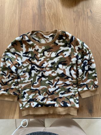 Kinder Pullover Camouflage Plüsch Grösse 18-24 Monate