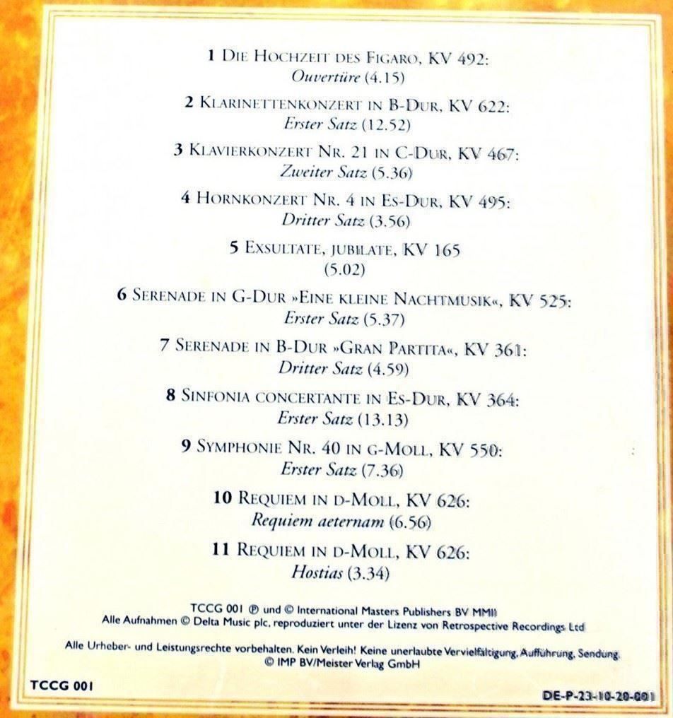 CDs: Wolfgang Amadeus Mozart – Neu (gemäss Beschreibung) aus Zürich von Avd 1