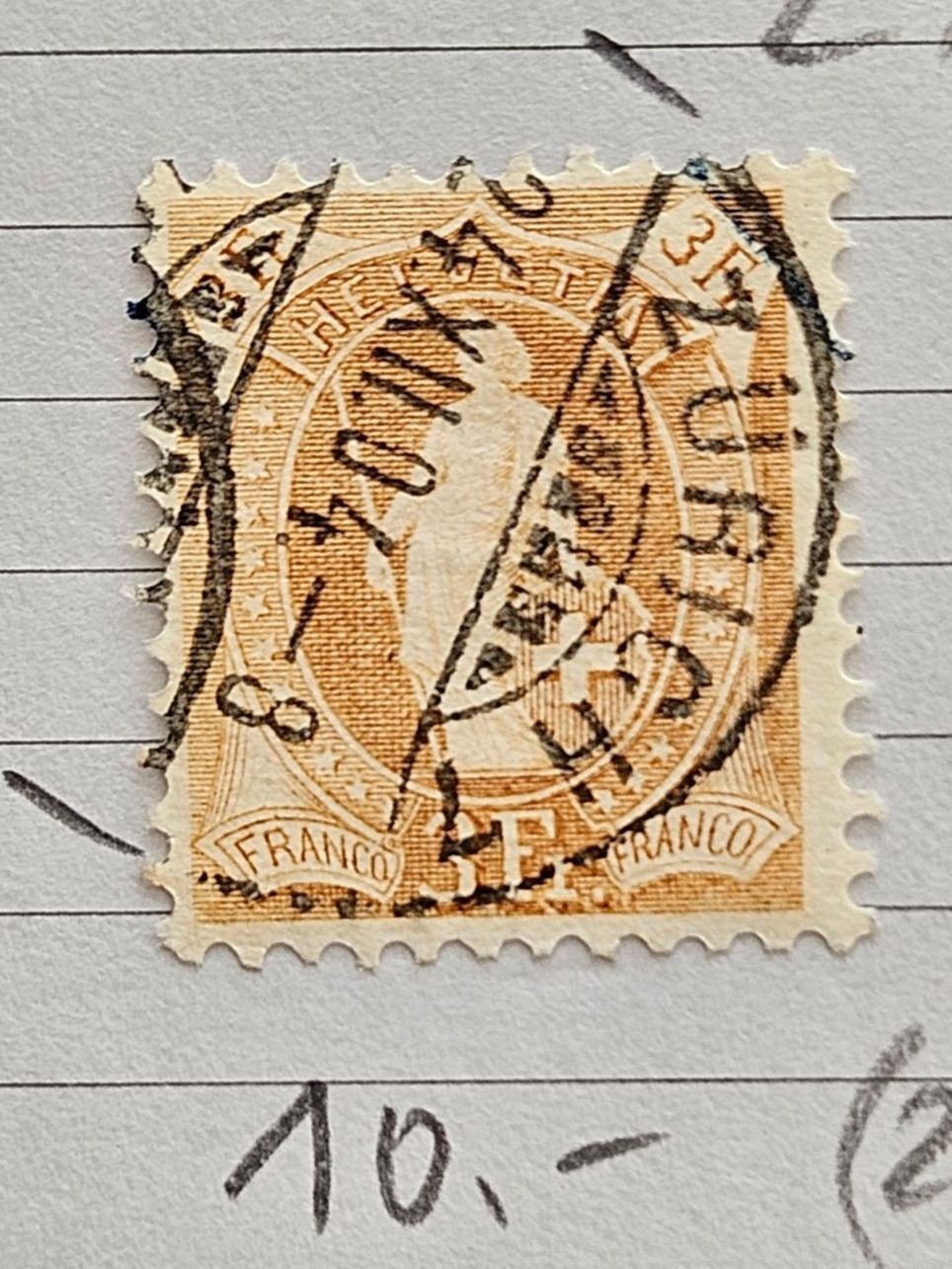 Tutti i francobolli: 72E (Kat 40.--) für 4.-- – Usato da Buttikon SZ venduto da Marcelr