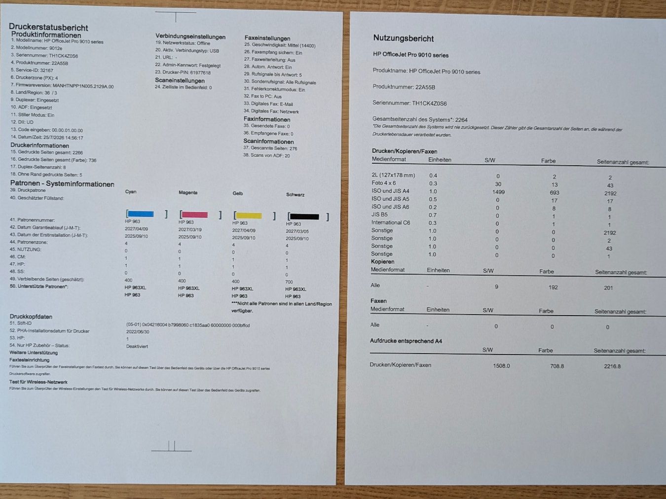 Hewlett Packard Stampanti: HP OfficeJet Pro 9012e Multifunktions-Drucker /neue Patronen – Usato da Adligenswil venduto da Jorosi 3