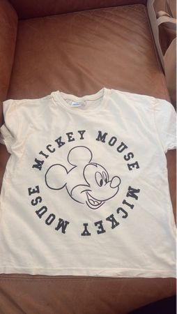 Mickey Mouse T-Shirt Grösse 140-146,Sommerlich Weiss Kurzarm
