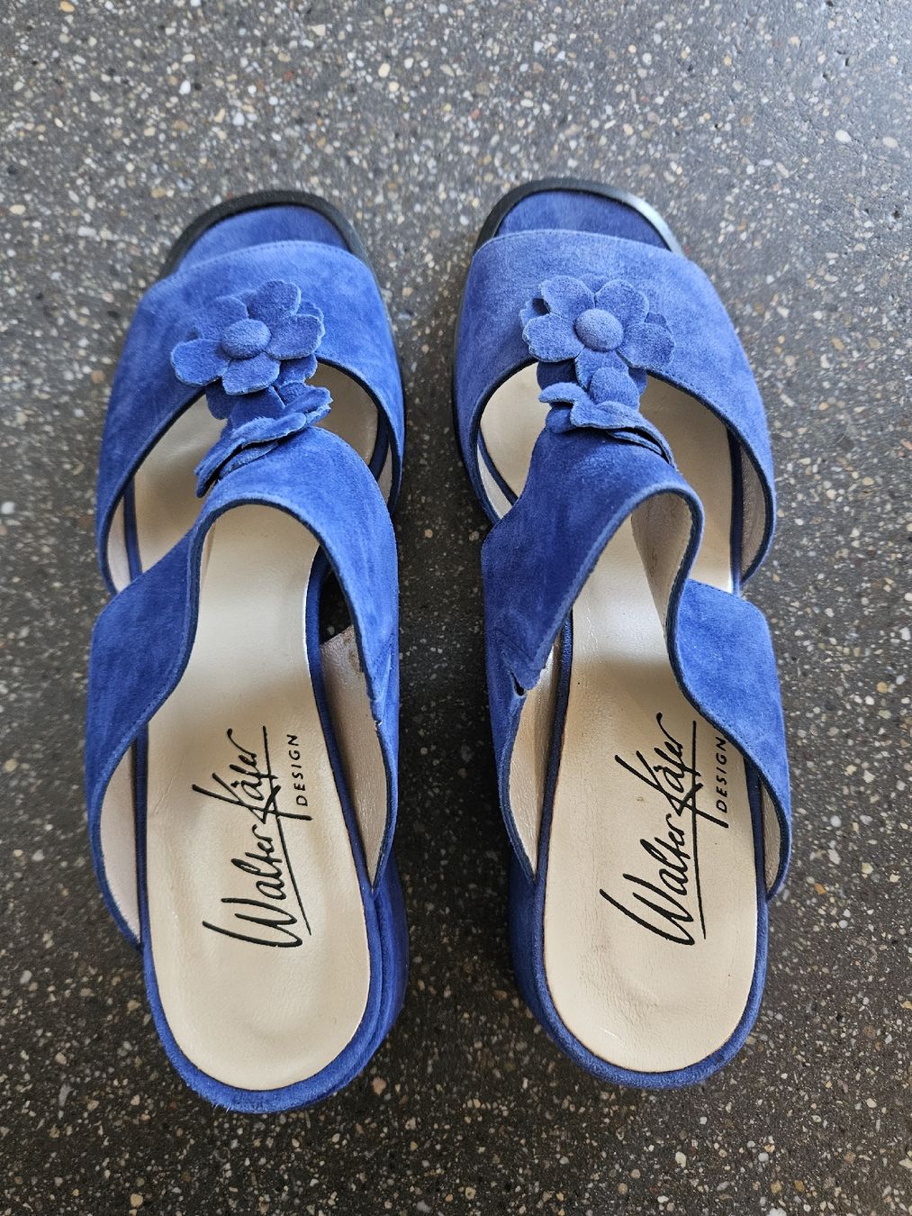 Scarpe da donna: Walter Käfer Design, blaue Sandalen, Gr. 38.5 neu – Nuovo e nell'imballaggio originale da Anwil venduto da tamoos