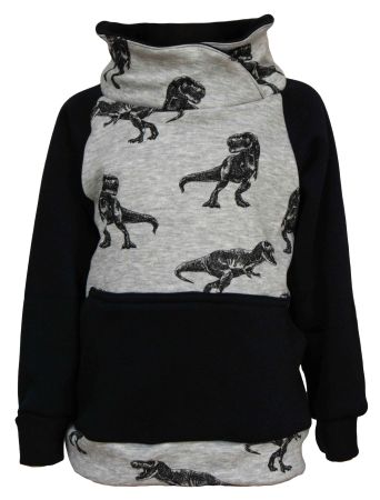 Winter/Fleece Pullover mit Kragen - Dinosaurier 104/110 -NEU