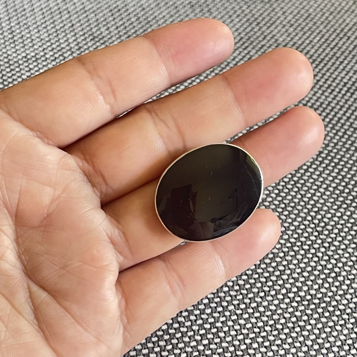 Anelli: Ring aus Sterlingsilber 925 mit schwarzem Stein – Usato da Bern venduto da dek_7bjd 6