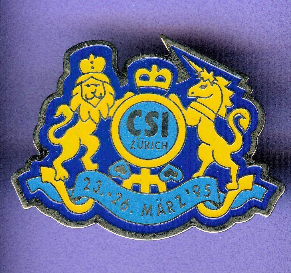 Placchette & Badge: CSI  ZÜRICH '95 – Usato da Winterthur venduto da Sammleroase