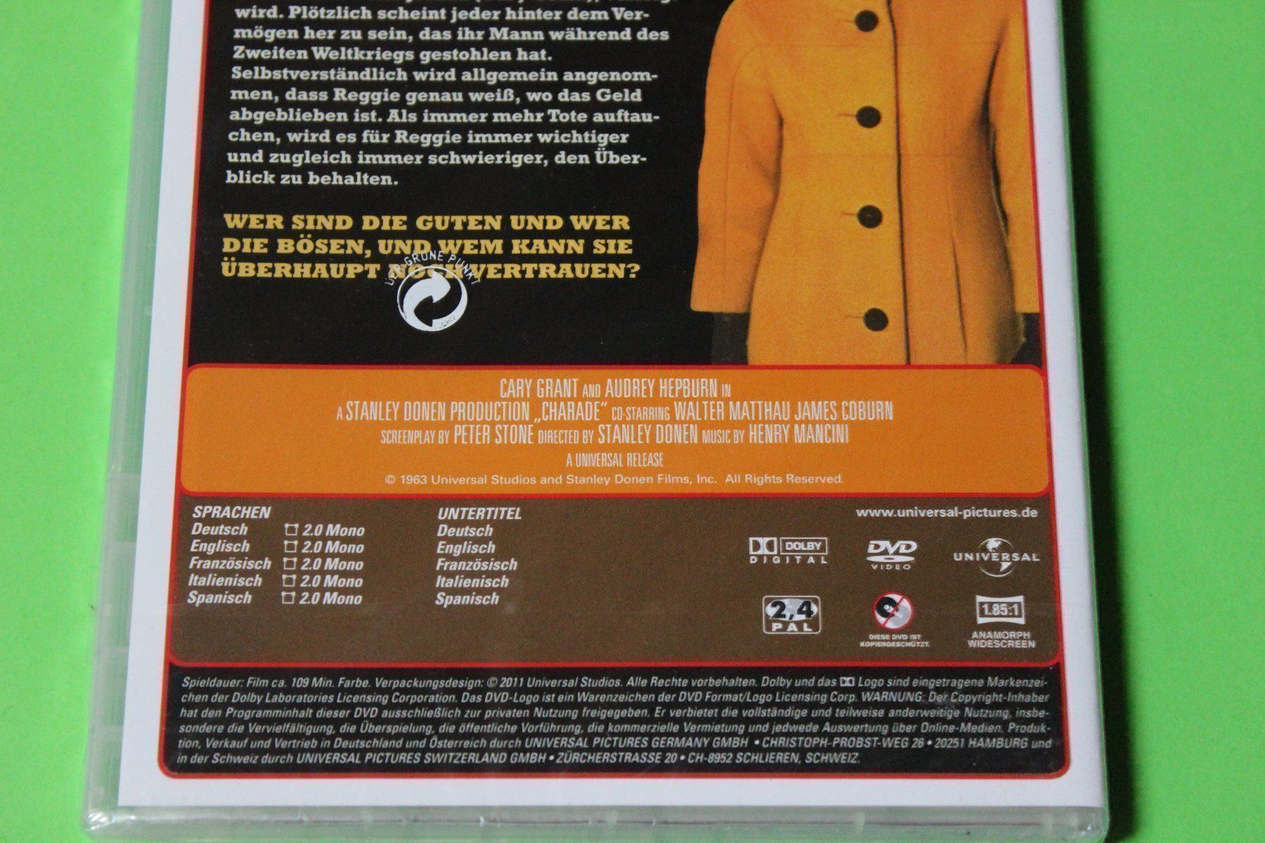Tutti i DVDs: CHARADE DVD (KLASSIKER!) NEU OVP!!!!!!!! – Nuovo e nell'imballaggio originale da Tübach venduto da JamesStone 4