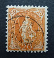 86A, Vollstempel LAAX GR, mit Top-Abart Doppeldruck-Spuren!