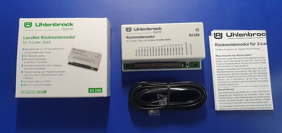 Uhlenbrock 63320 LocoNet Rückmeldemodul 2-Leiter-Gleis 4033405633203