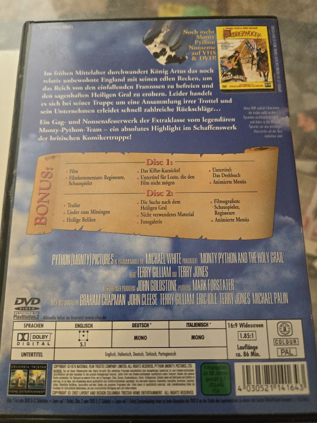 Tutti i DVDs: Monthy Python: Die Ritter der Kokosnuss DVD – Usato da Bussigny venduto da Kfdlt 1