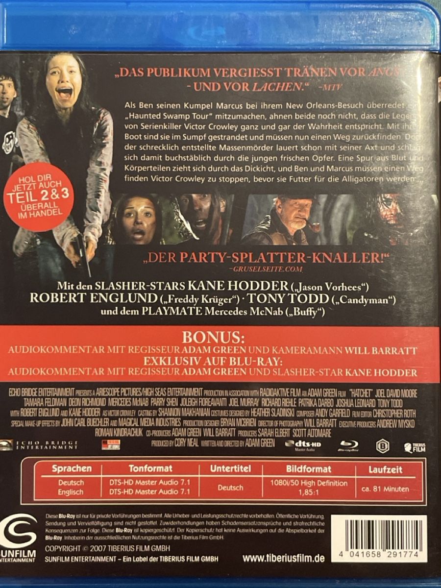 Tutti i DVDs: Hatchet (2006) – Nuovo (secondo la descrizione) da Waldenburg venduto da Gonzo8 1