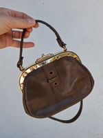 Braune Ledertasche, Vintage-Stil, Schaffhauser Lederwaren