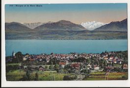 AK ca. 1920 Morges et le Mont Blanc