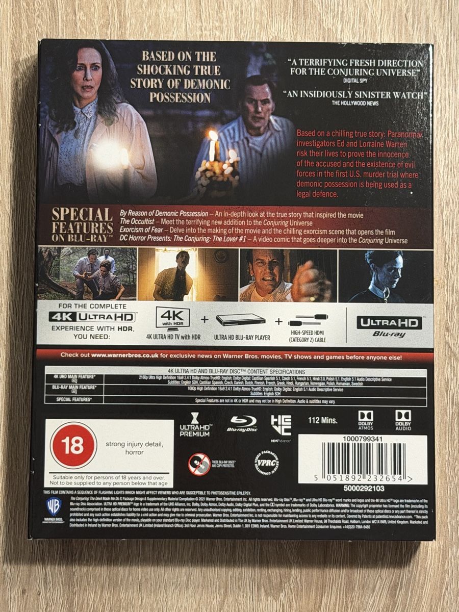 Tutti i DVDs: The Conjuring 3 - 4K/UHD - wie neu – Nuovo (secondo la descrizione) da Stein am Rhein venduto da ricks0r 1