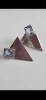 Belles boucles d' oreilles argent et Topaze bleue env 3cm