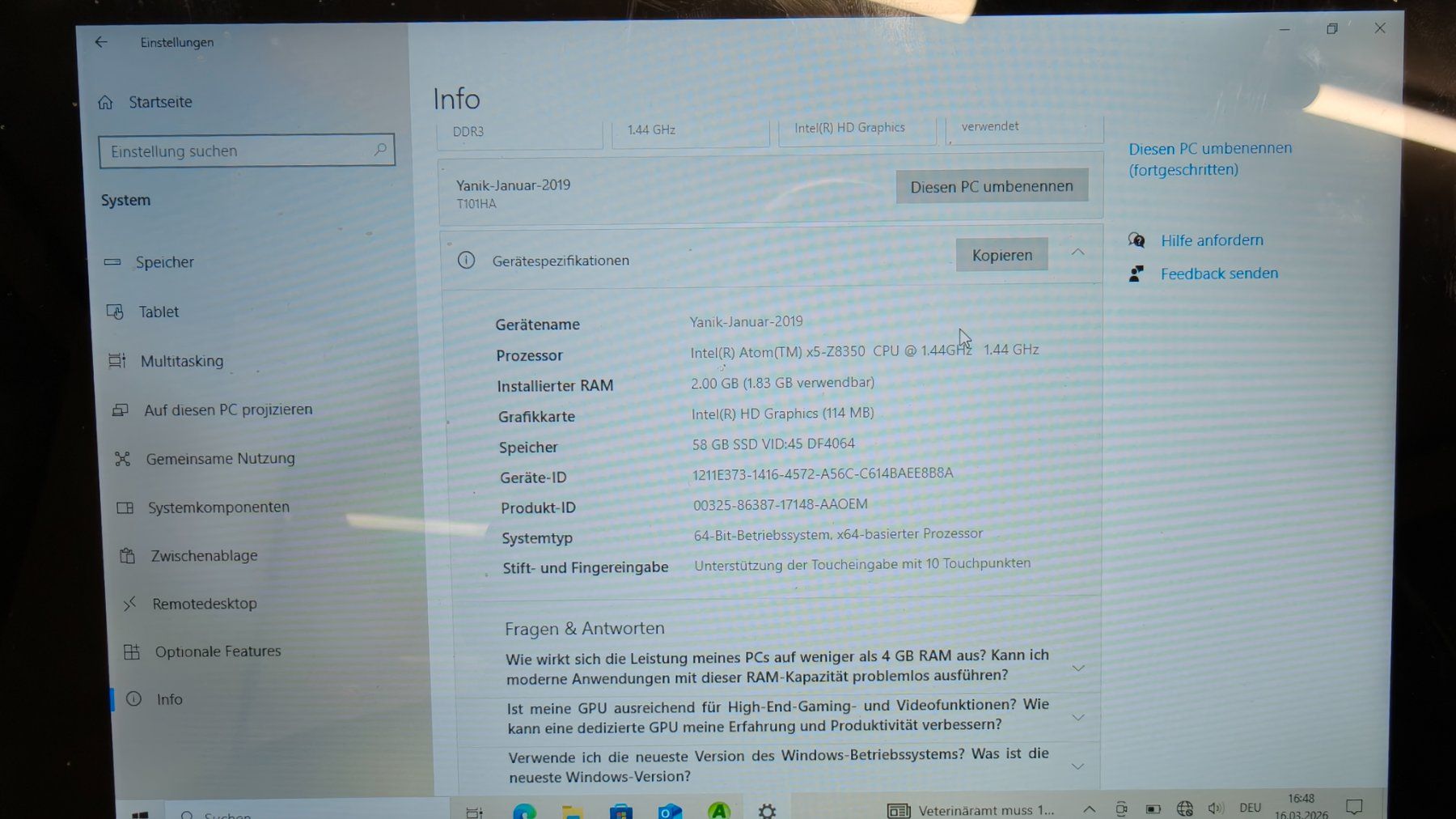 Asus Tablet PC: Asus Transformer T101HS – Usato da Niedermuhlern venduto da 7810 5