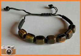 ARMBAND ECHTE STEINE EDELSTEINARMBAND STEINARMBAND TIGERAUGE