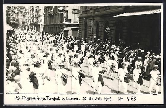 Cartoline postali: Luzern, 59. Eidgenössiches Turnfest 192 – Usato da Berlin venduto da bartko-reher