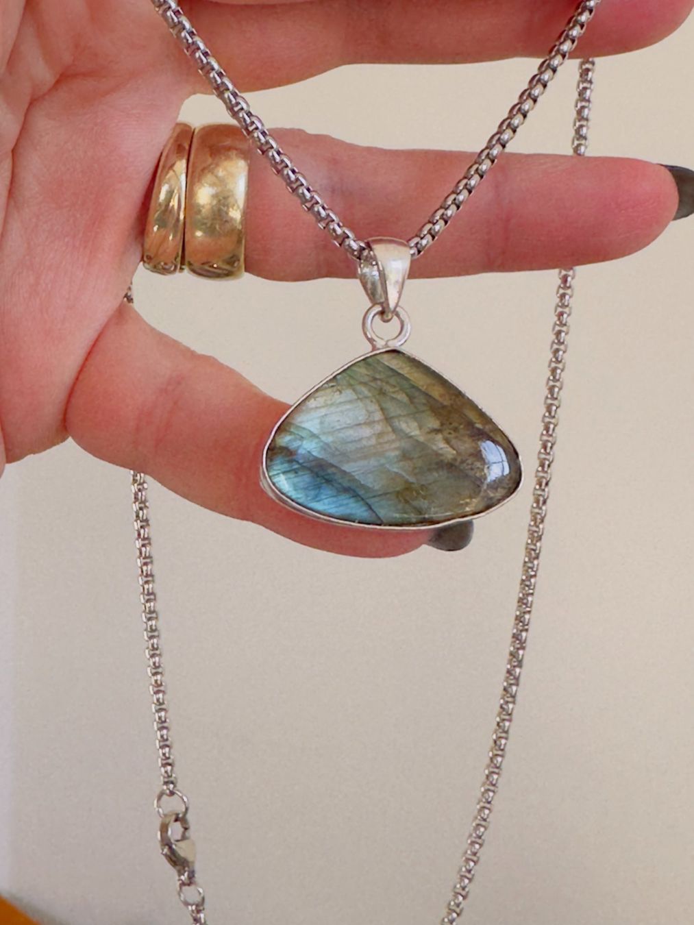 Catenine: Labradorite necklace – Nuovo e nell'imballaggio originale da Genève venduto da AGBERG
