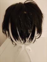 Black wig from human hair
