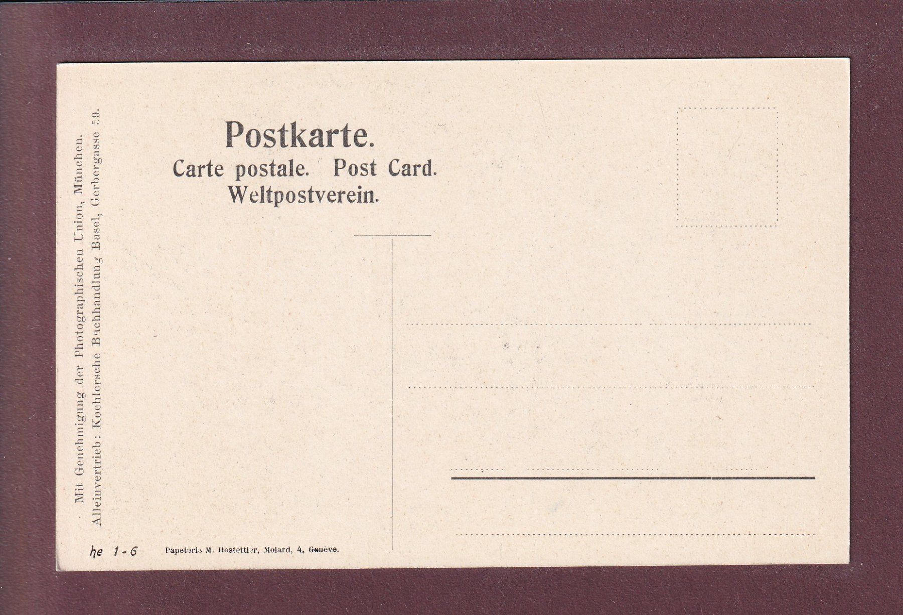 Ansichtskarten: BASEL - Böcklin - Sandsteinfratze – Gebraucht aus Pully von nicecards 1