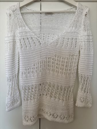 MyAe Sommer-Strickpullover, weiss, Gr.S