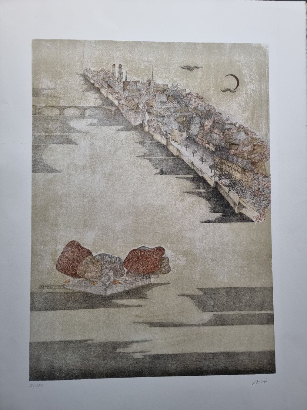 Grafica & Litografie: OSSI CZINNER LITHOGRAPHIE SIGNIERT NUMMERIERT – Usato da Gersau venduto da kunst-online 1