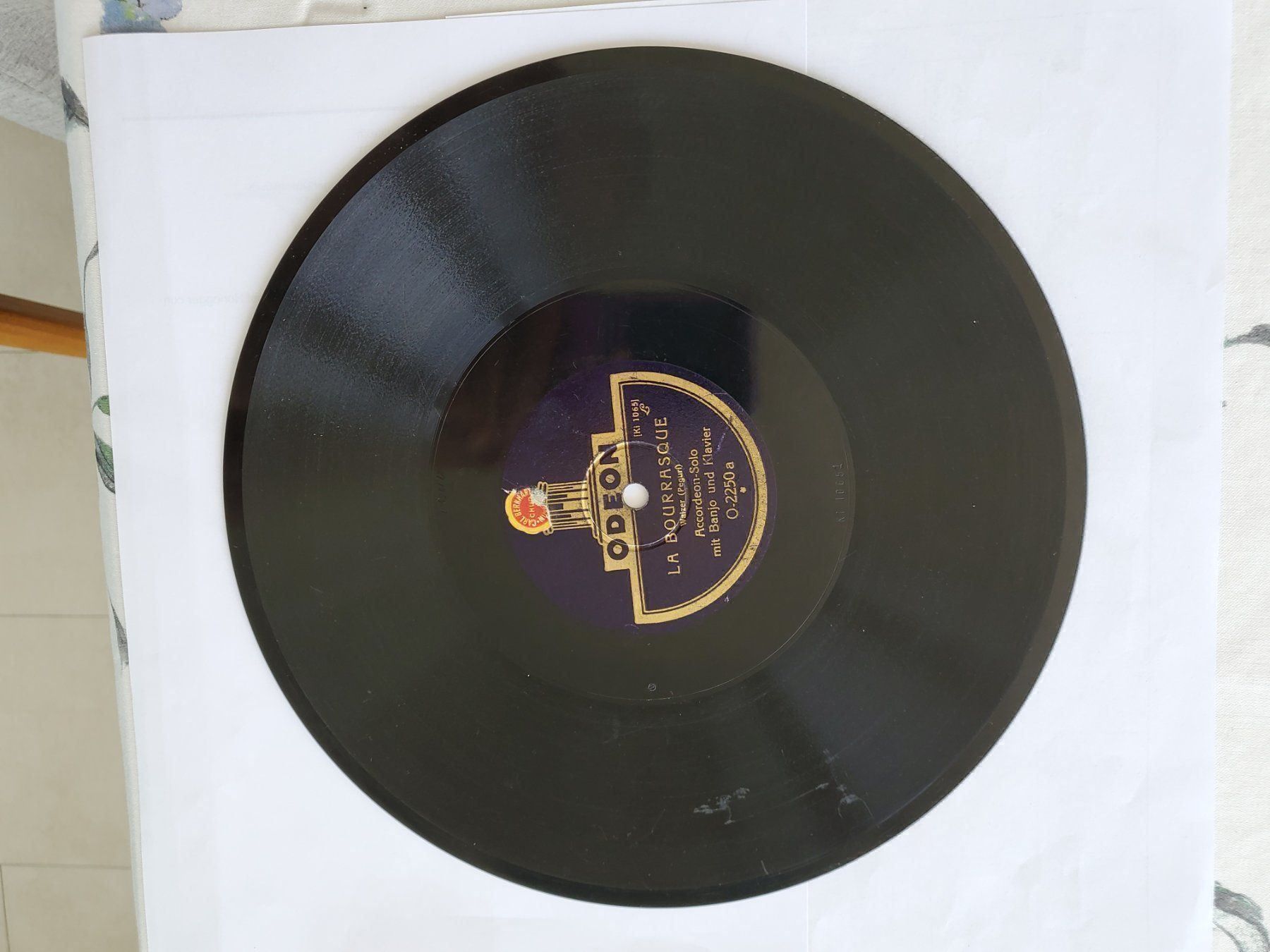 Schallplatten: Odeon Schellackplatte 1933 Accordeon solo + Banjo + Klavier – Gebraucht aus Unterägeri von 0alfa0 1