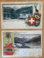 BEATENBERG, 2 AK MIT WAPPEN KT BERN (PRÄGUNG), */0