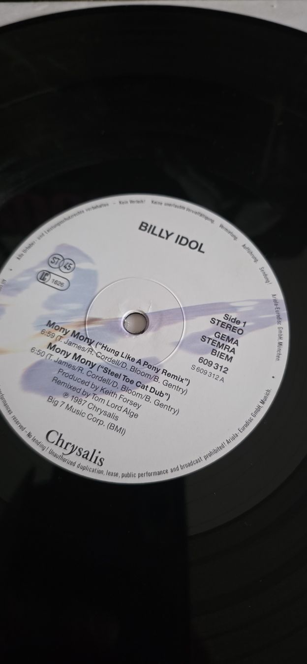 Dischi in vinile: Billy Idol - Mony Mony Live, Maxi 45 1987 Vg,Vg – Usato da Yvonand venduto da RF-VINYL 3