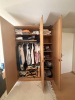 Wooden Wardrobe 3 Doors Natural Wood Good Condition