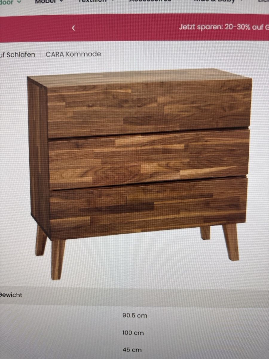 Cassettiere: Kommode Massivholz Nussbaum – Usato da Thierachern venduto da Janicktheiler 3