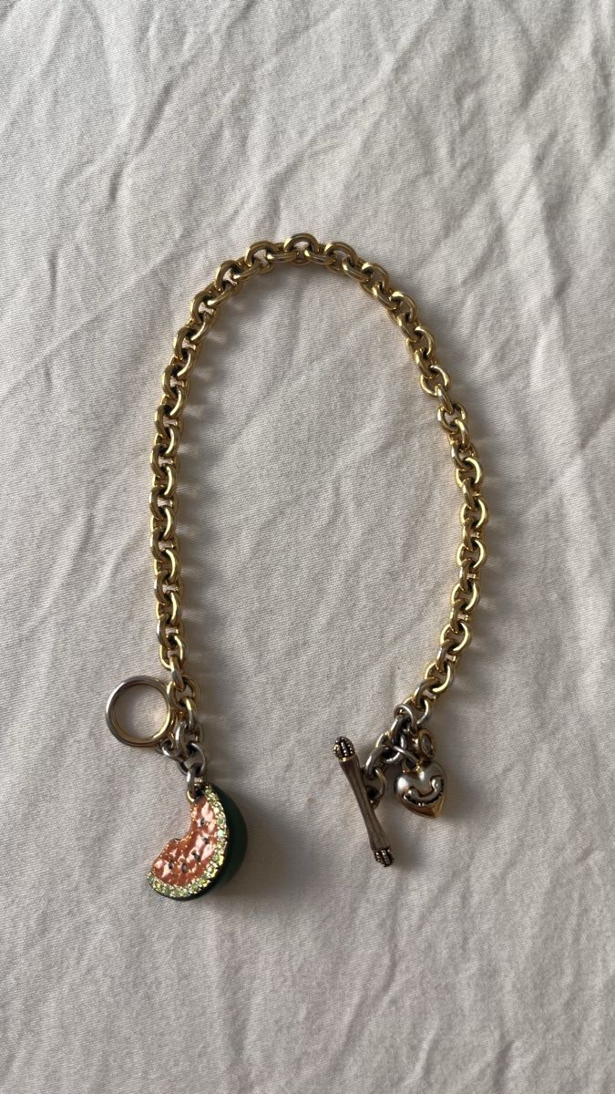 Bracciali & Braccialetti: Bracciale con ciondolo anguria e cuore – Usato da Lugano venduto da yul_fhg2 2