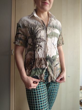 Musy Muse Shirt, Size S-M cotton linen leinen