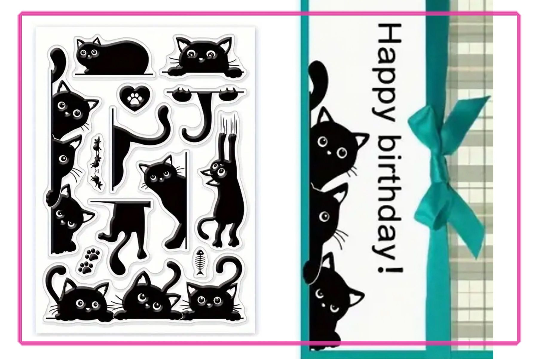 Stempel: Katzen  11x16cm - Silikonstempel – Neu und originalverpackt aus Frenkendorf von jazzplatten
