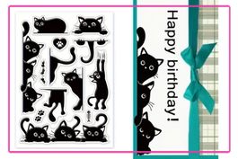 Katzen  11x16cm - Silikonstempel