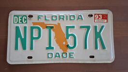Nummernschild USA Florida Plaque d'immatriculation Florida 