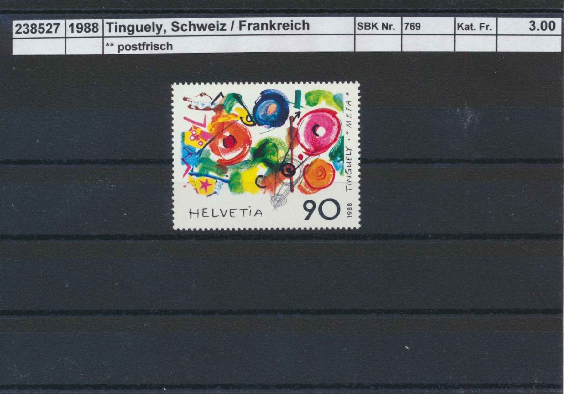 Tutti i francobolli: 1988 "Tinguely", ** postfrisch – Nuovo (secondo la descrizione) da Winterthur venduto da Zupogeru