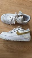 Nike Air Force 1 Shadow weiss gold guter Zustand
