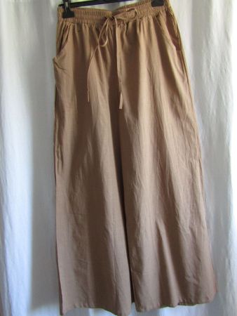 Gr. 46/52, Culotte Milchschoko mit Leinenanteil, superleicht